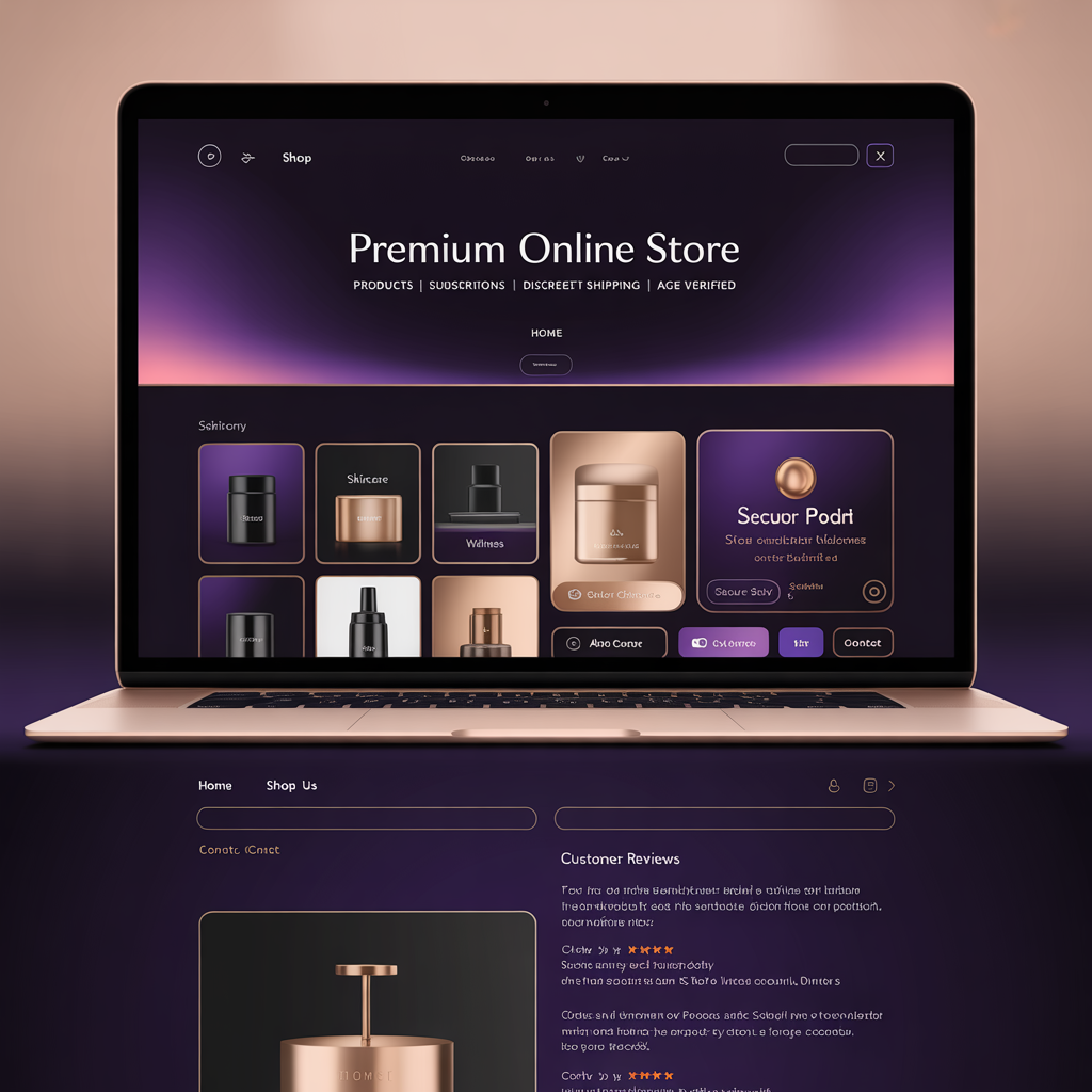 Premium e-commerce platform with age verification and secure checkout