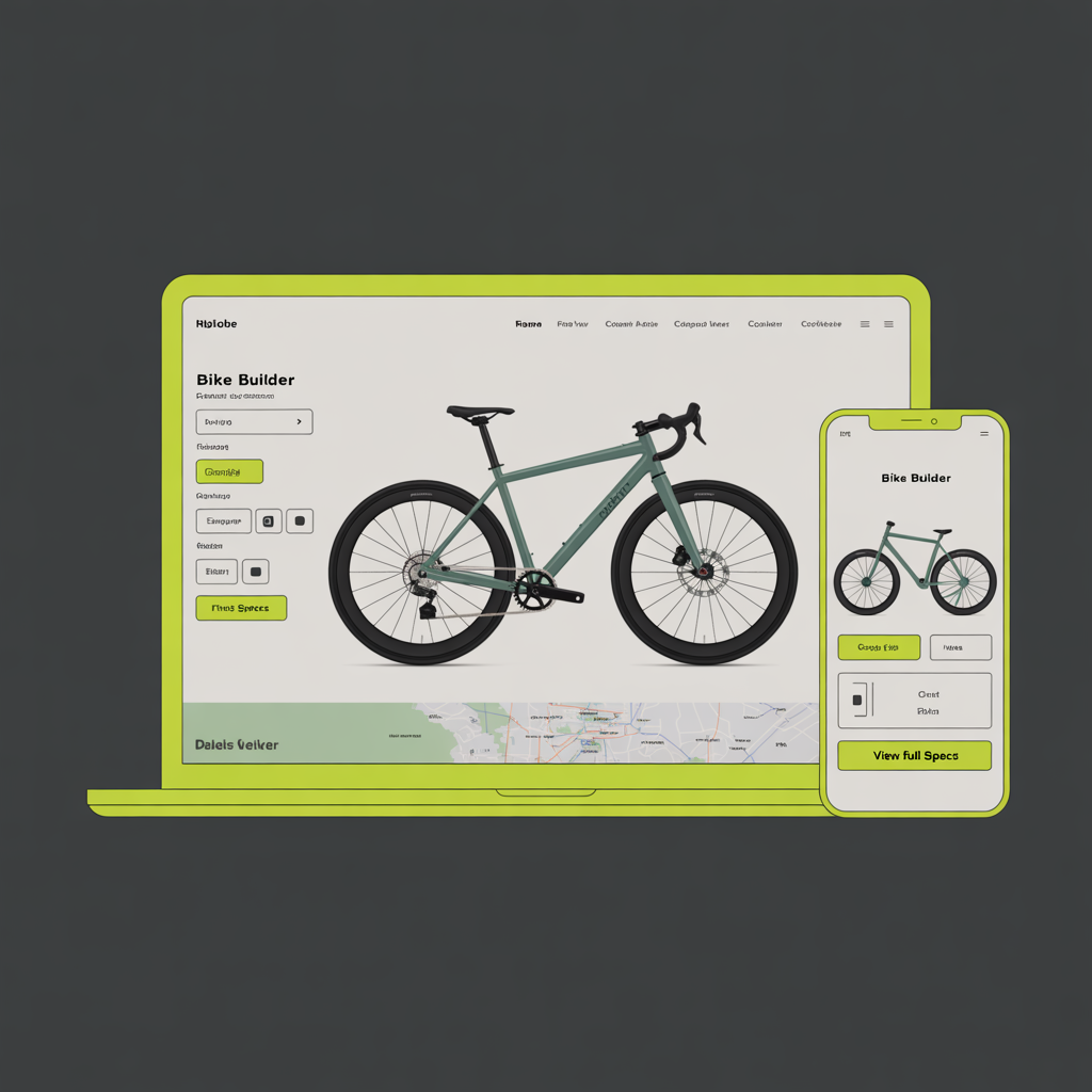 Bicycle manufacturer website with bike builder