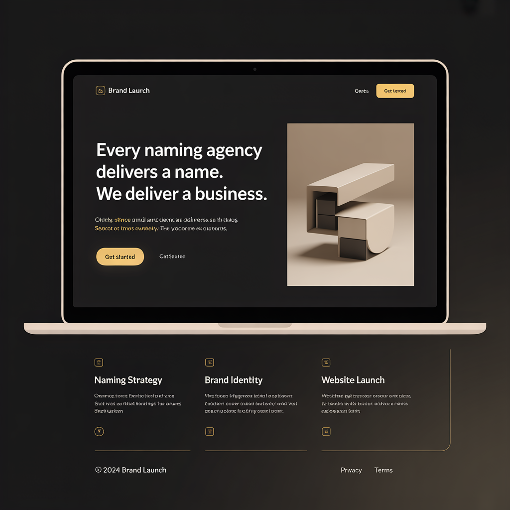 Brand Launch: From Naming to Live Website in 6 Weeks website mockup