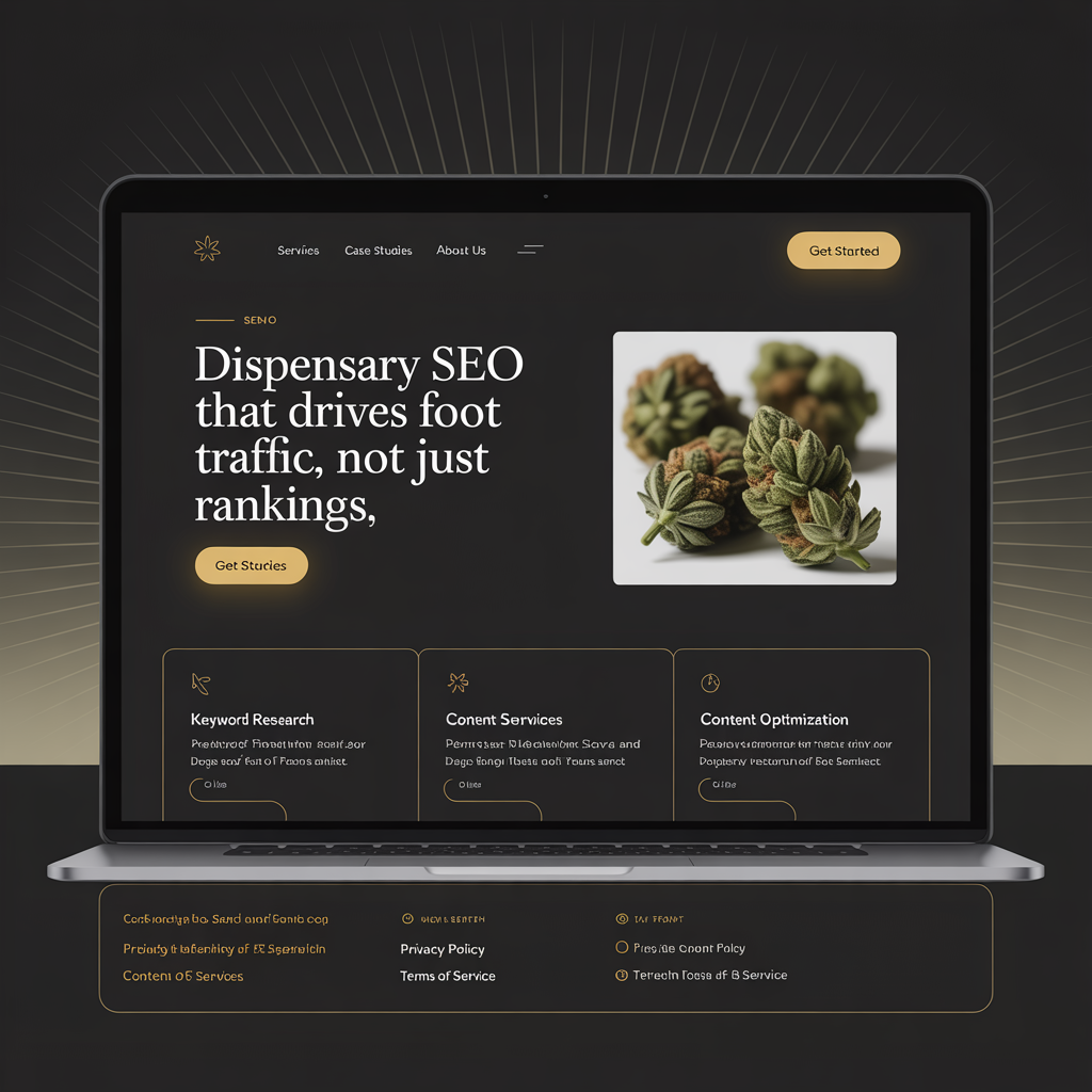 Cannabis & Dispensary SEO Services website mockup