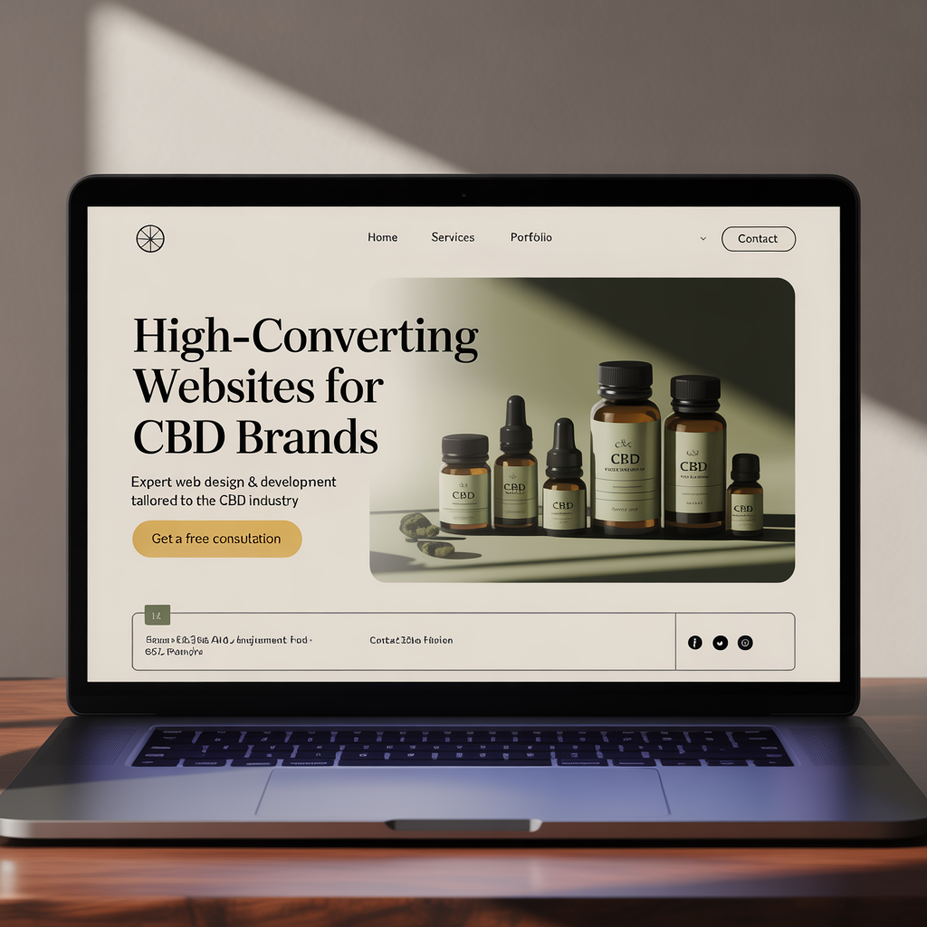 CBD Brand Website Development website mockup
