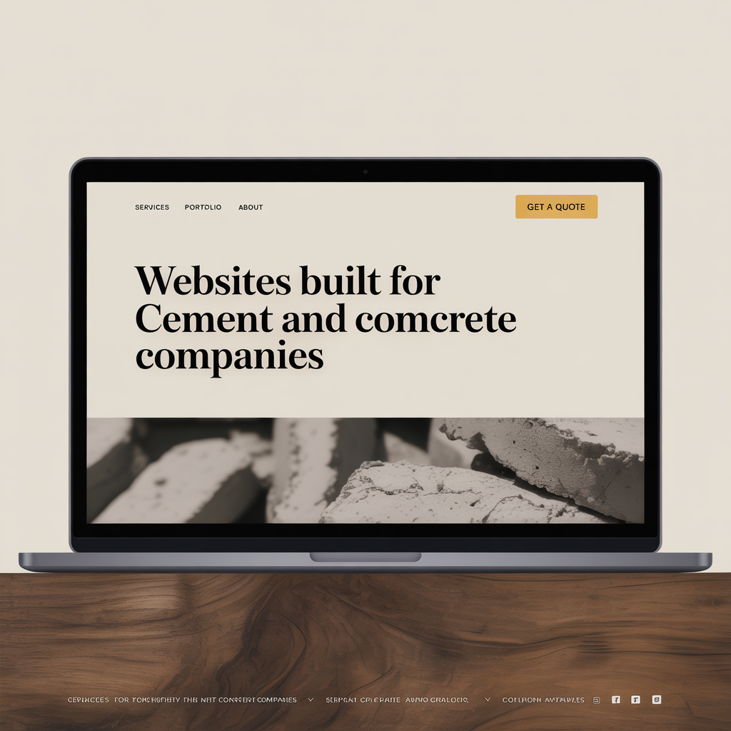 Cement Company Website Development website mockup