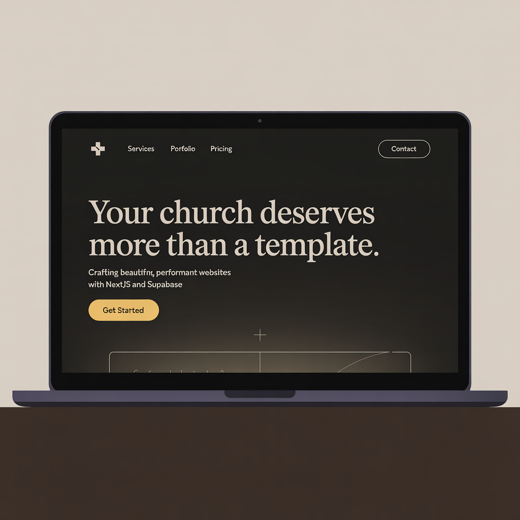 Church Website Development -- Next.js + Supabase website mockup