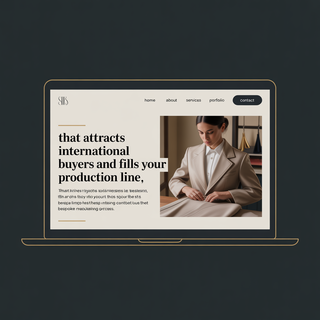 Clothing Manufacturer Website Development website mockup