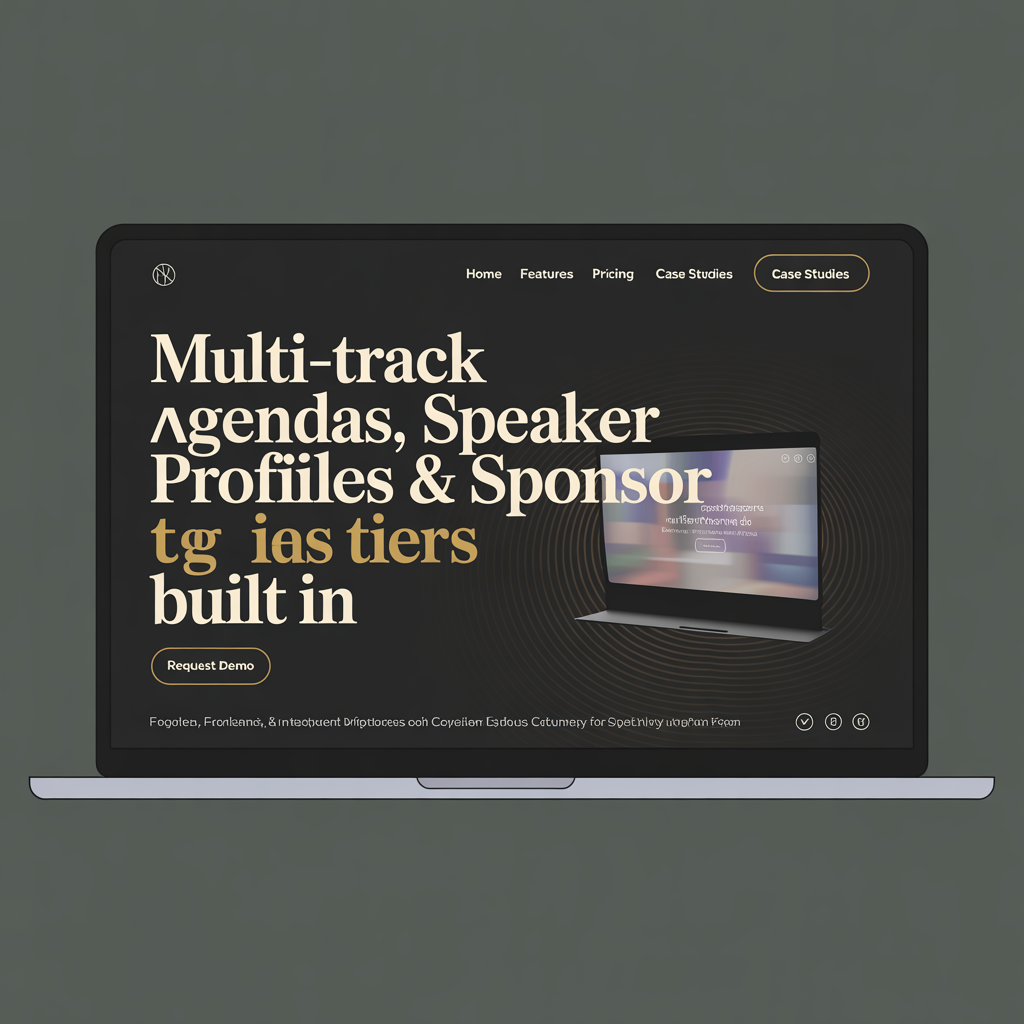 Conference Website Development website mockup