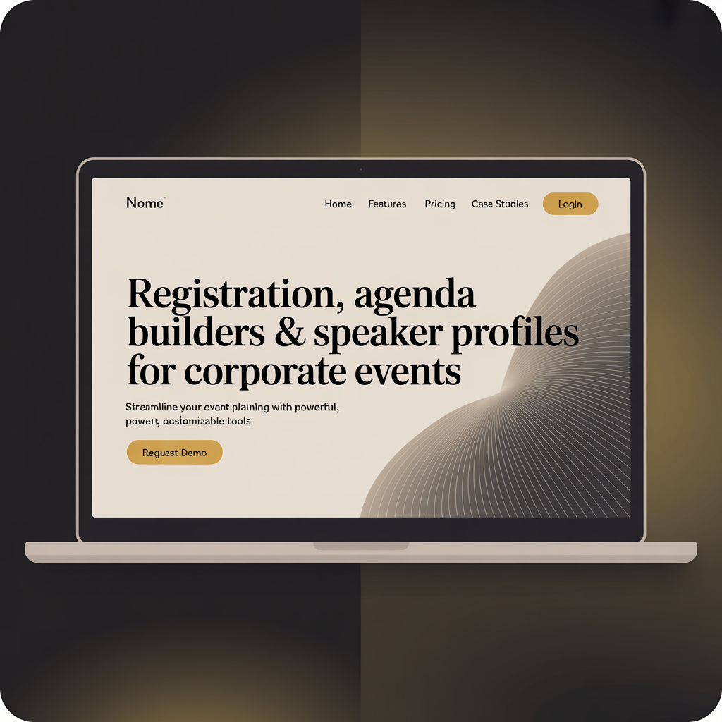 Corporate Event Website Development website mockup