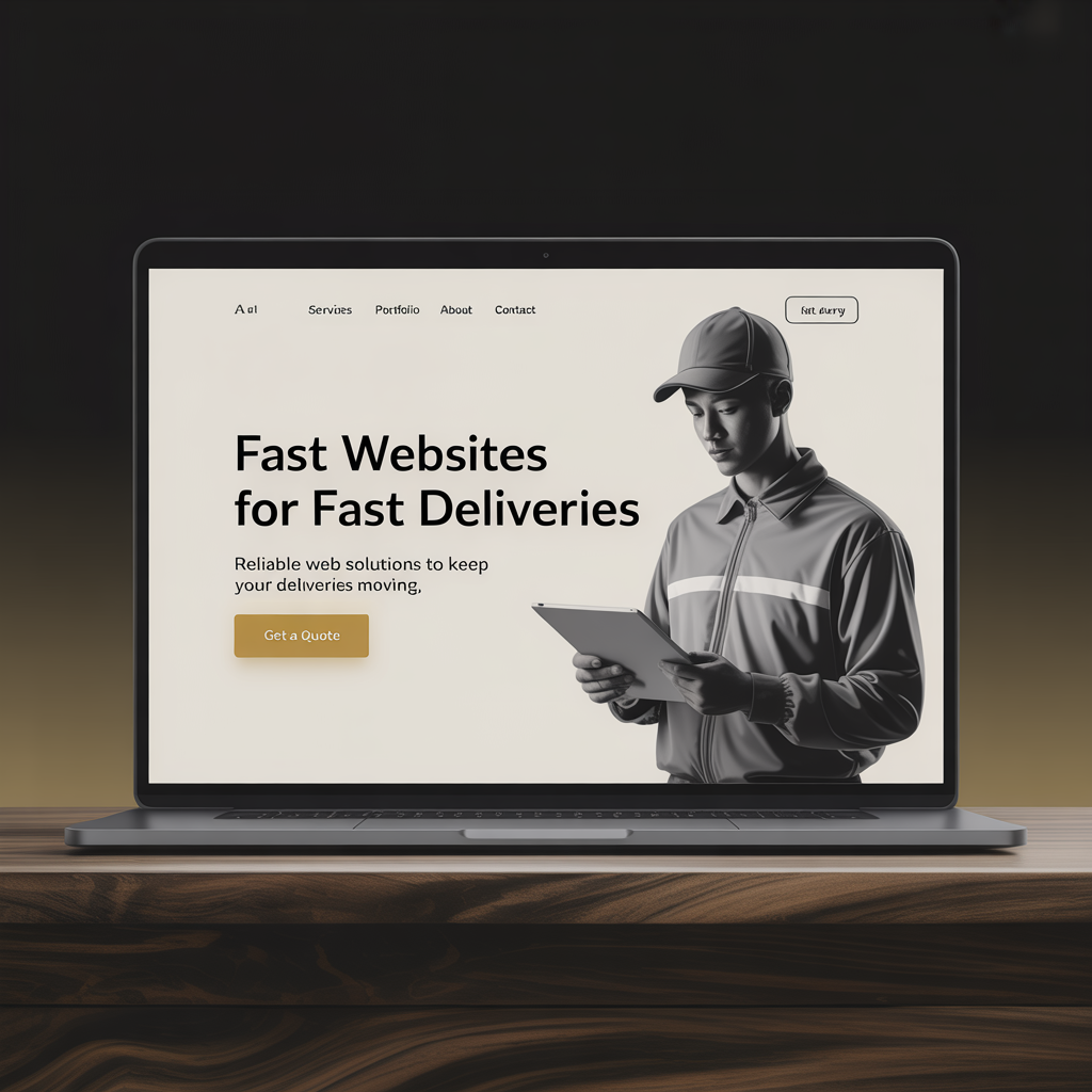 Courier Service Website Development website mockup