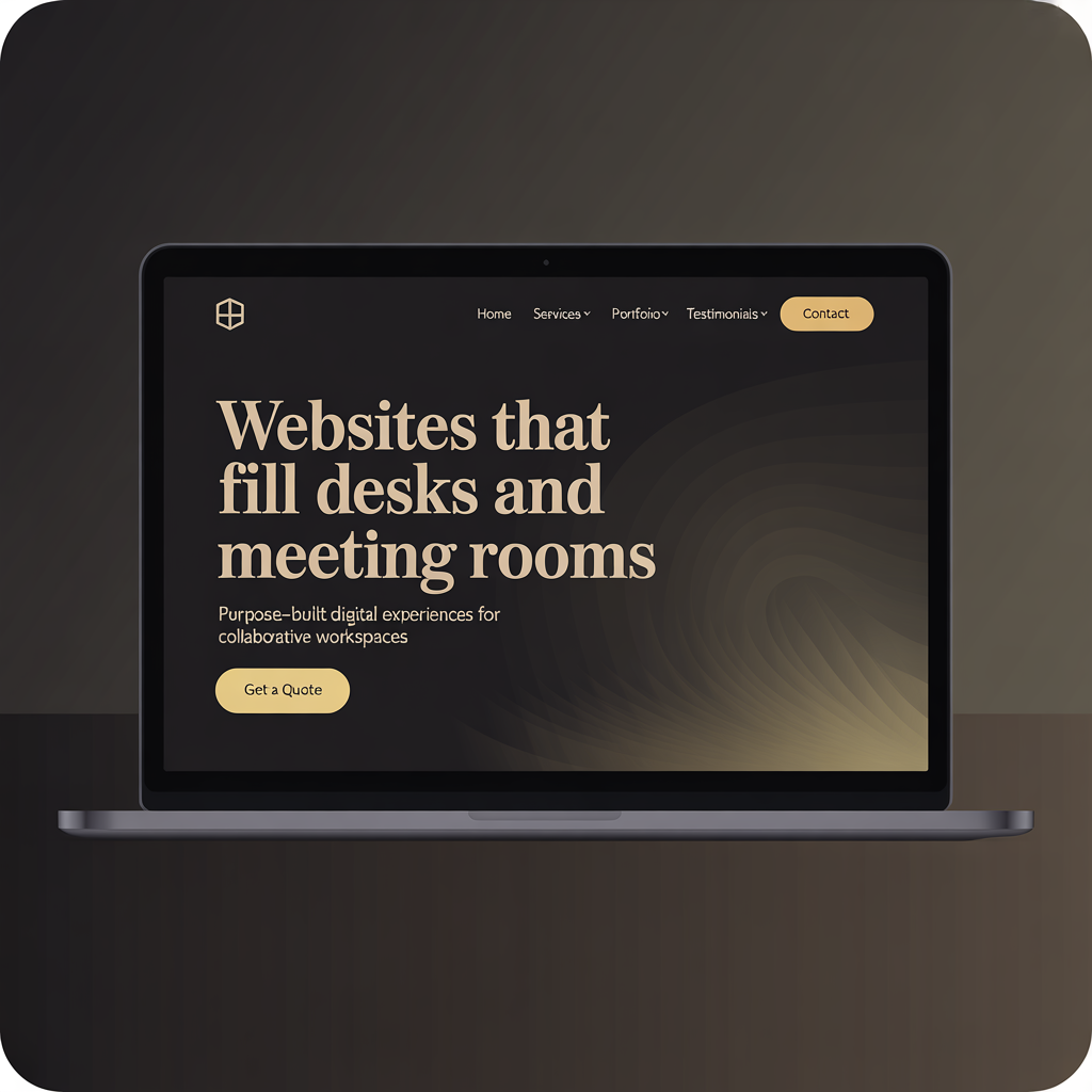 Coworking Space Website Development website mockup