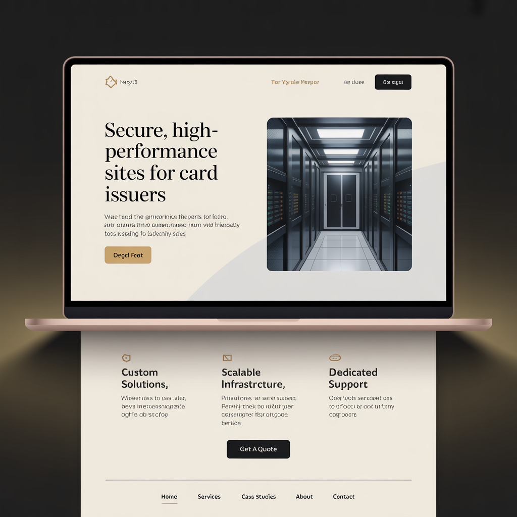Credit Card Company Website Development website mockup