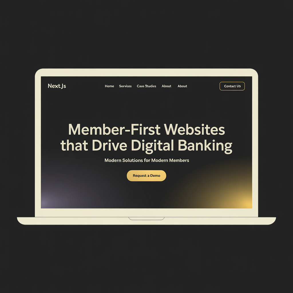 Credit Union Website Development website mockup