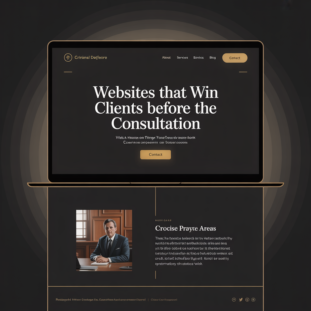 Criminal Defense Attorney Website Development website mockup