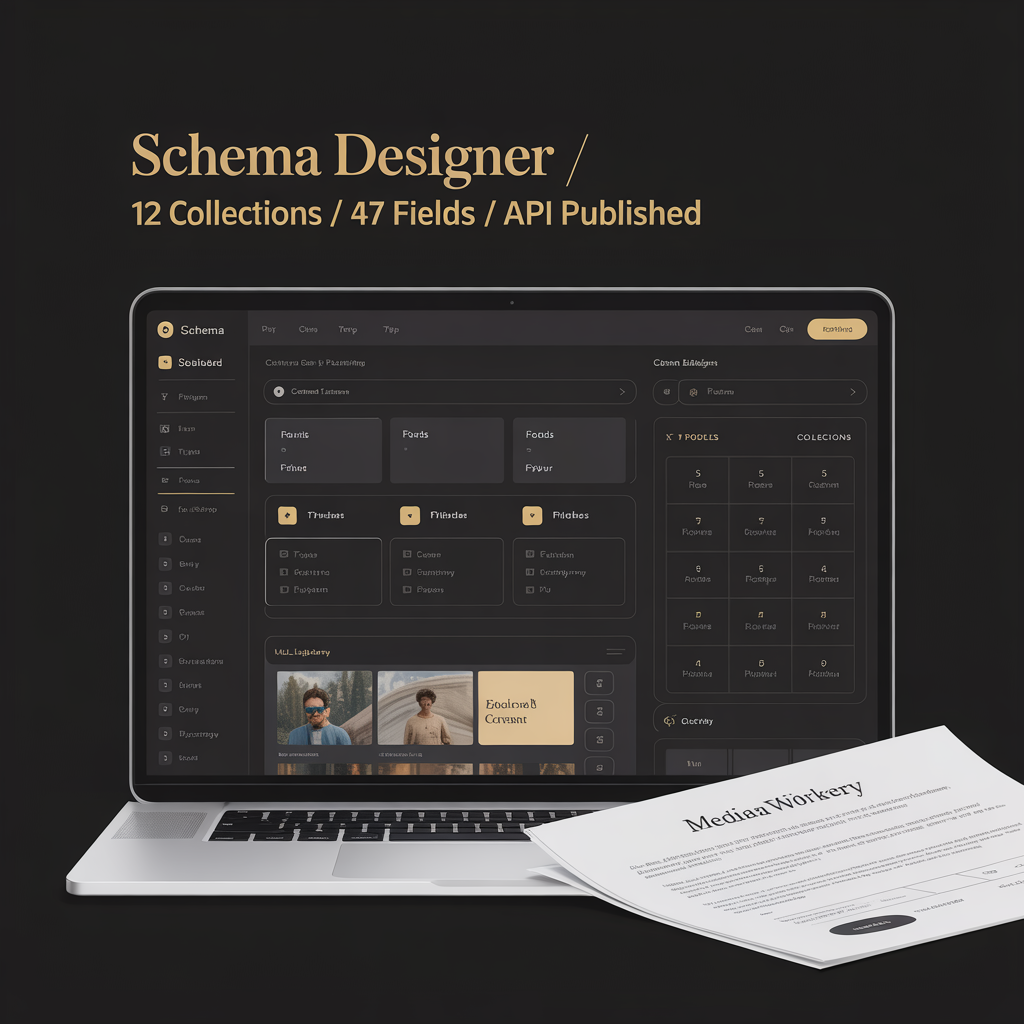Custom CMS development with schema designer permissions media library and API exposure