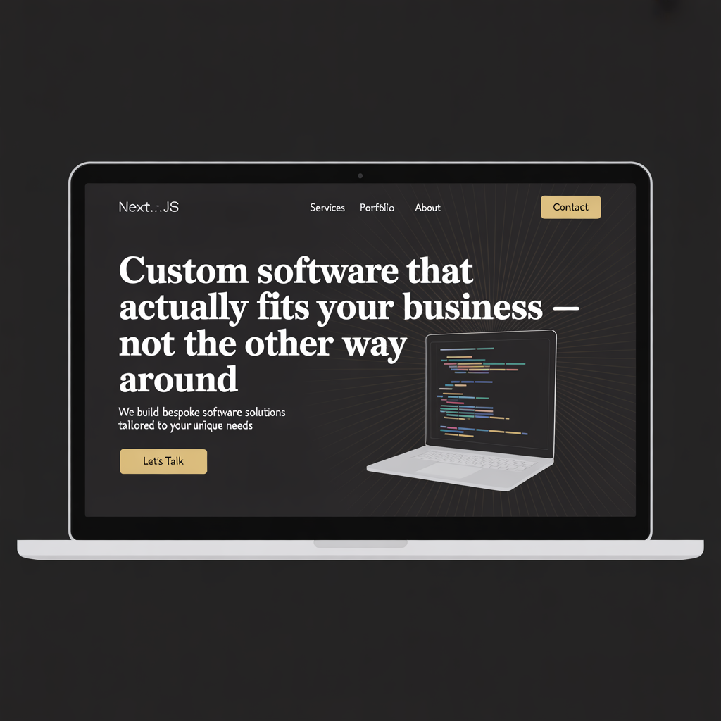 Custom Software Development website mockup