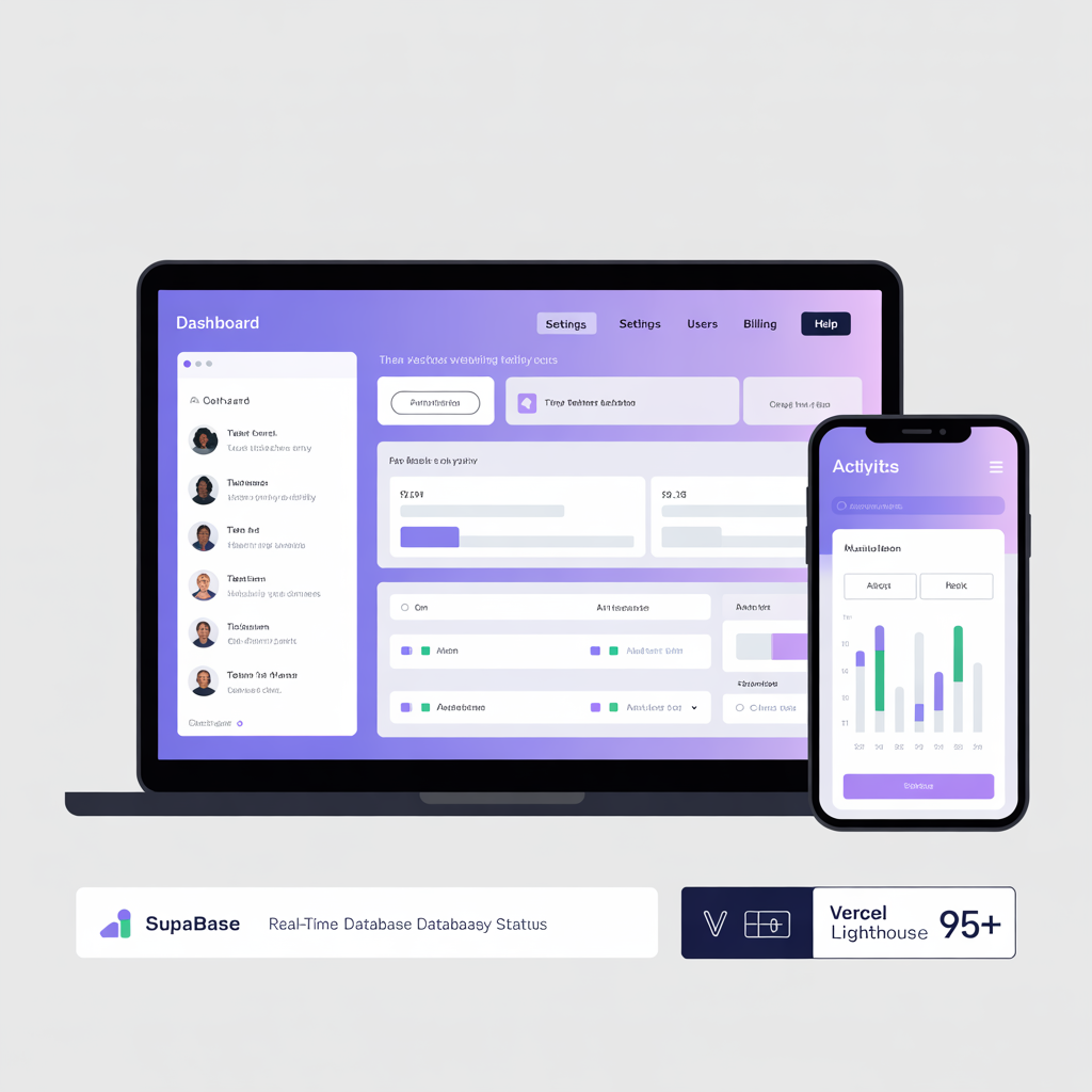 Modern web app dashboard showcasing custom software