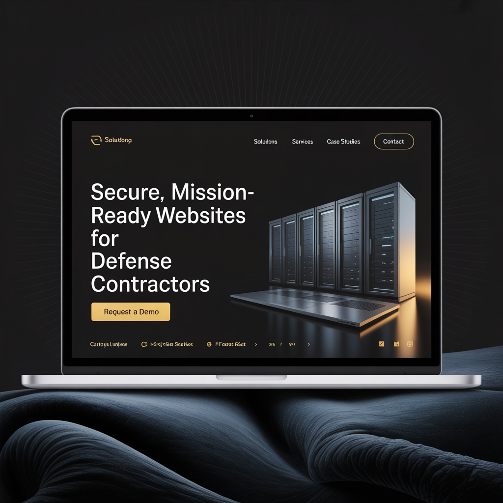 Defense Company Website Development website mockup