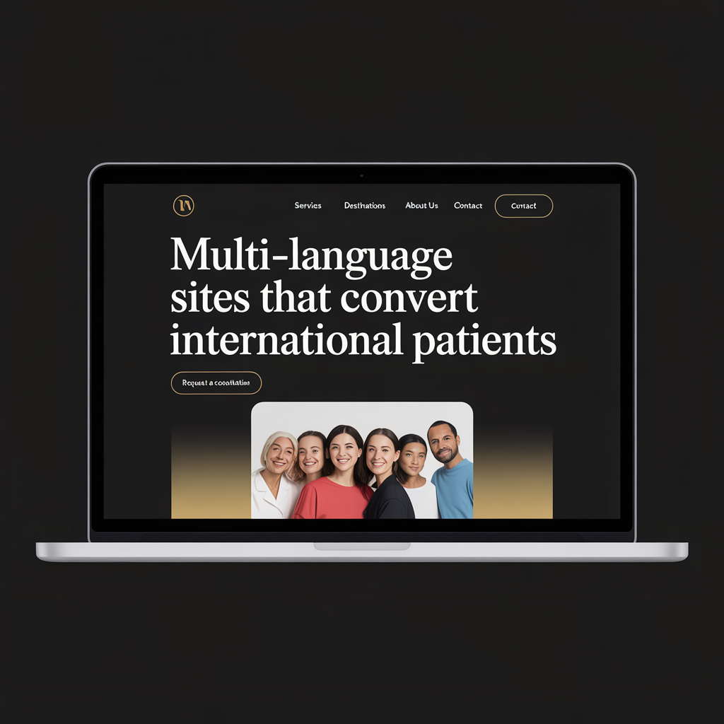 Dental Tourism Website Development website mockup