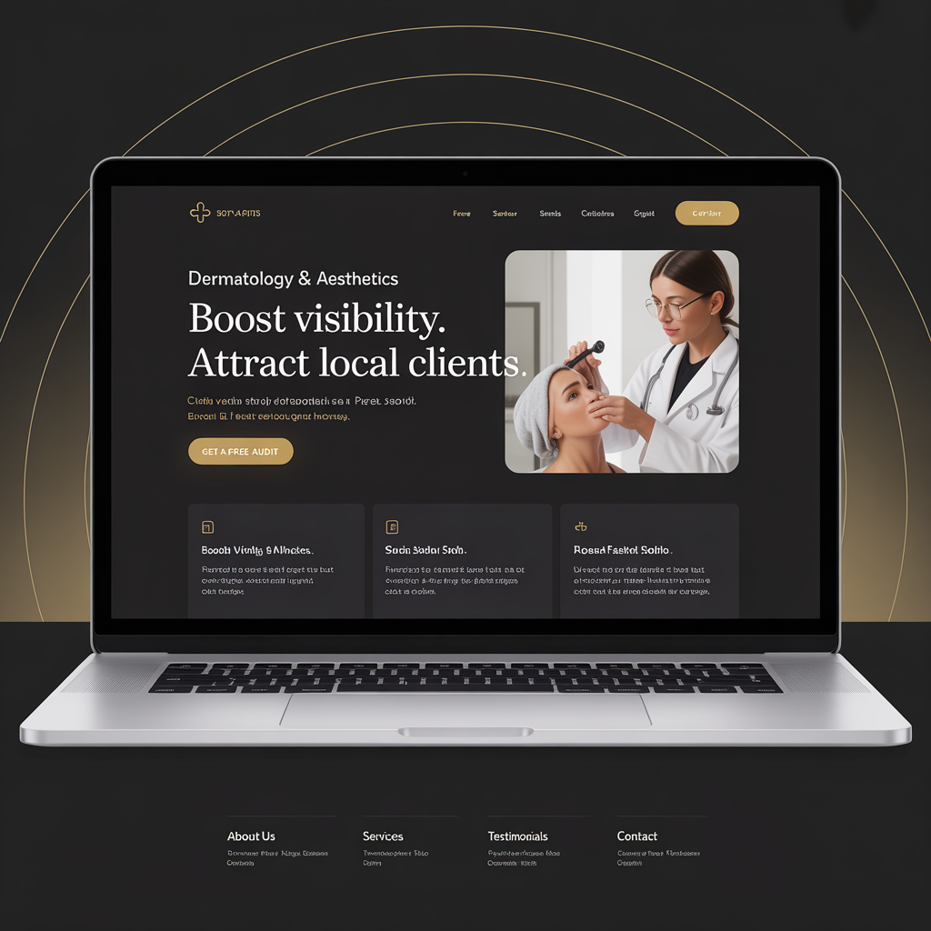 Dermatology & Aesthetics SEO Services website mockup