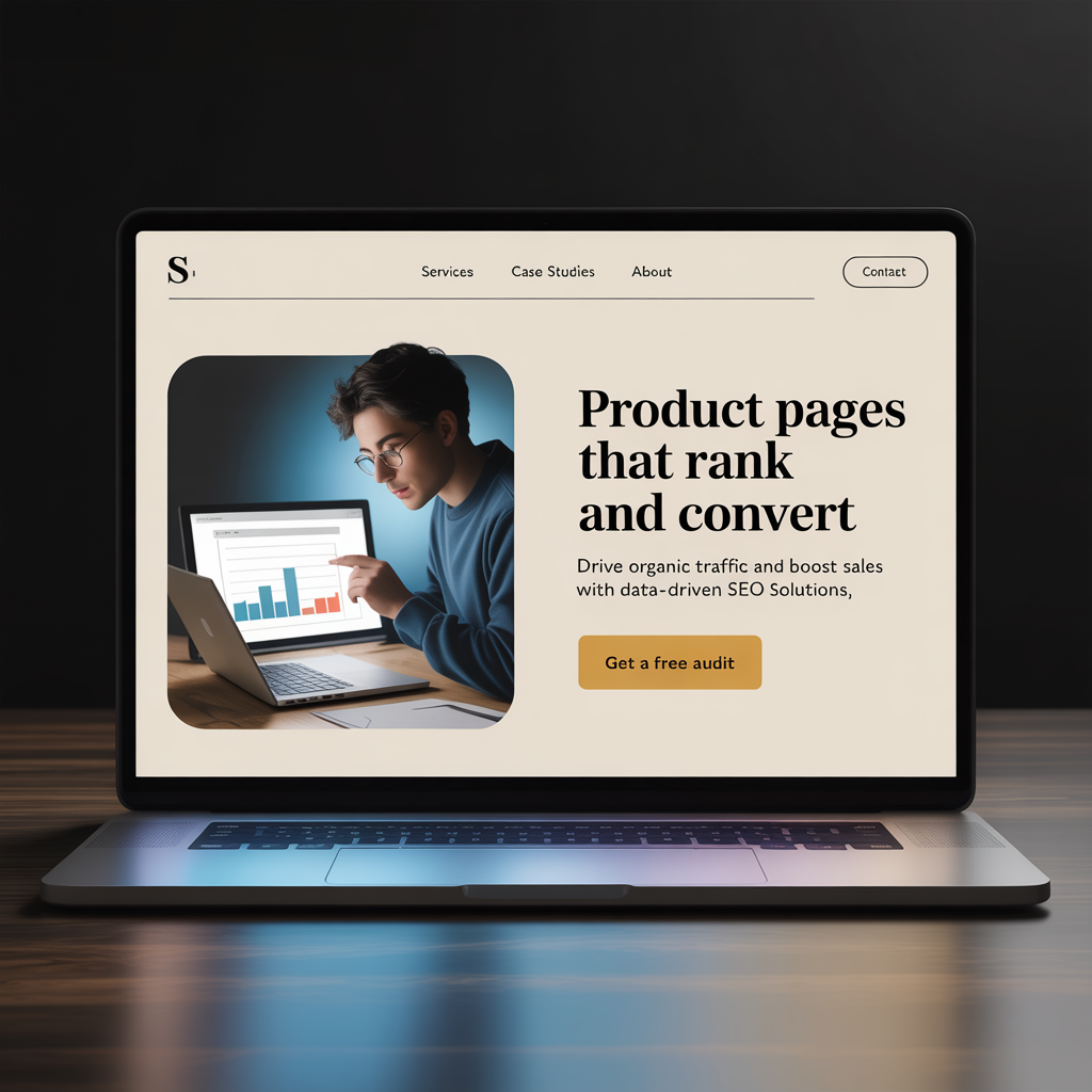E-Commerce SEO Services website mockup