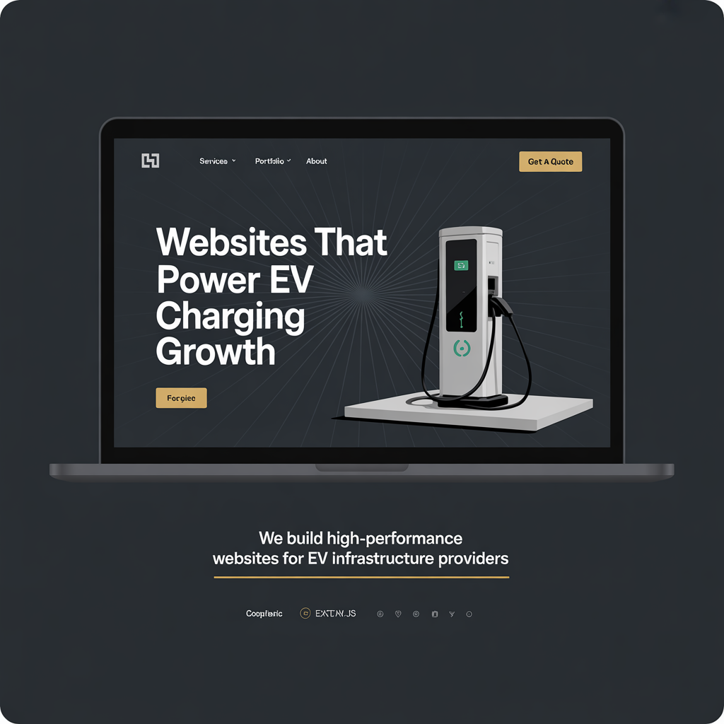 EV Charging Company Website Development website mockup