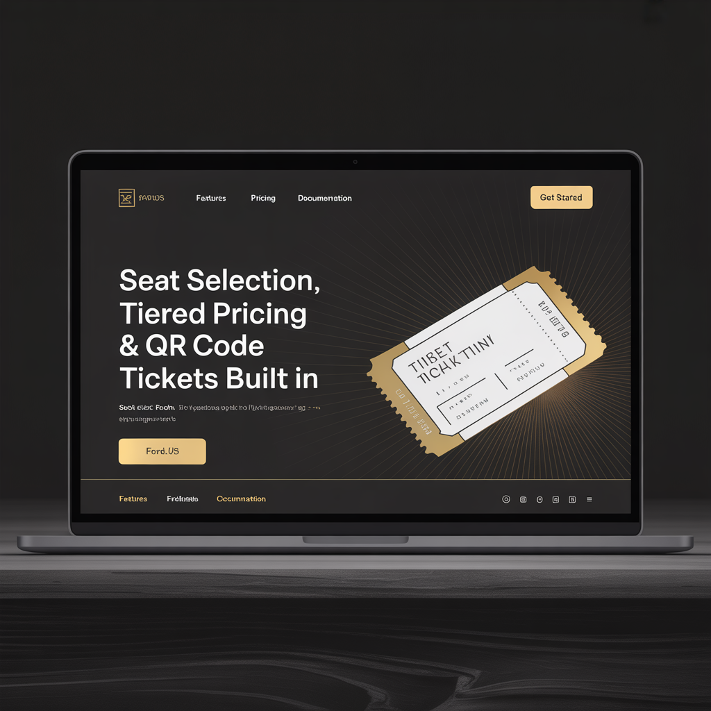 Event Ticketing Website Development website mockup