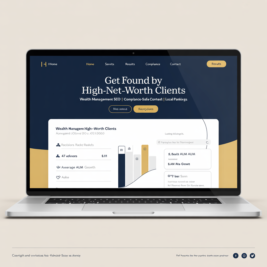 Financial advisor SEO website with wealth management keyword rankings