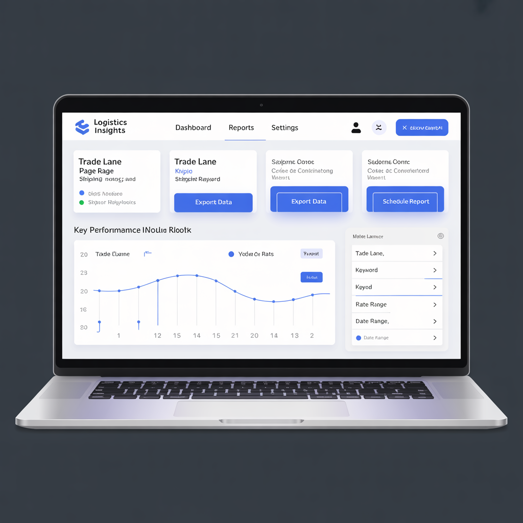 Freight logistics SEO dashboard