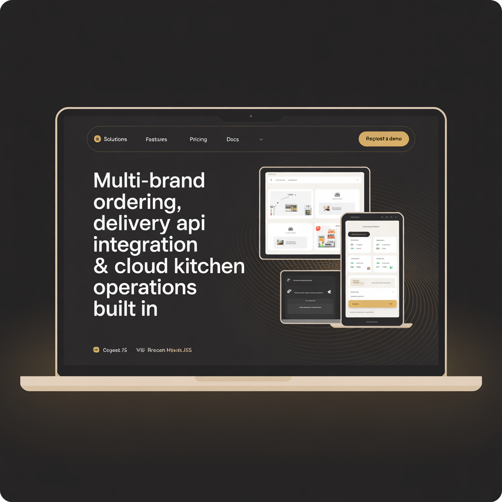 Ghost Kitchen Website Development website mockup