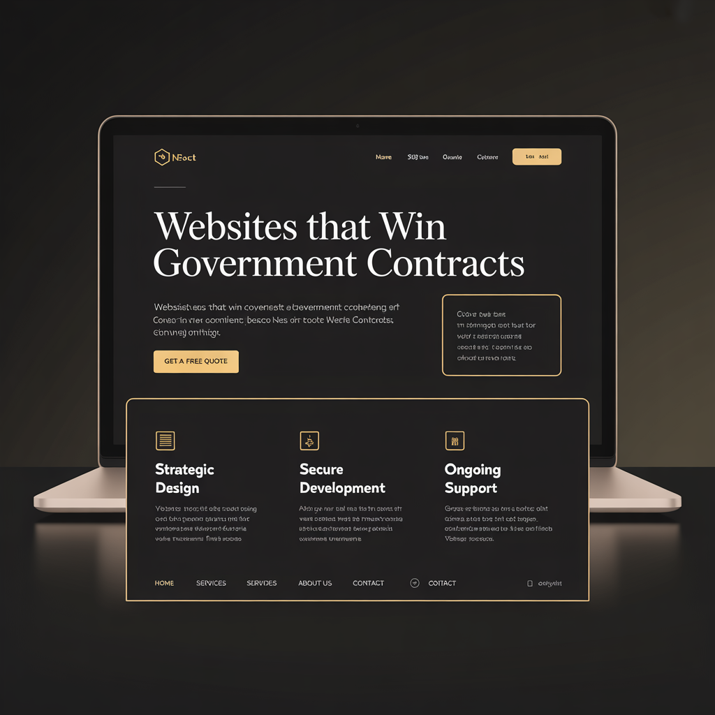 Government Contractor Website Development website mockup