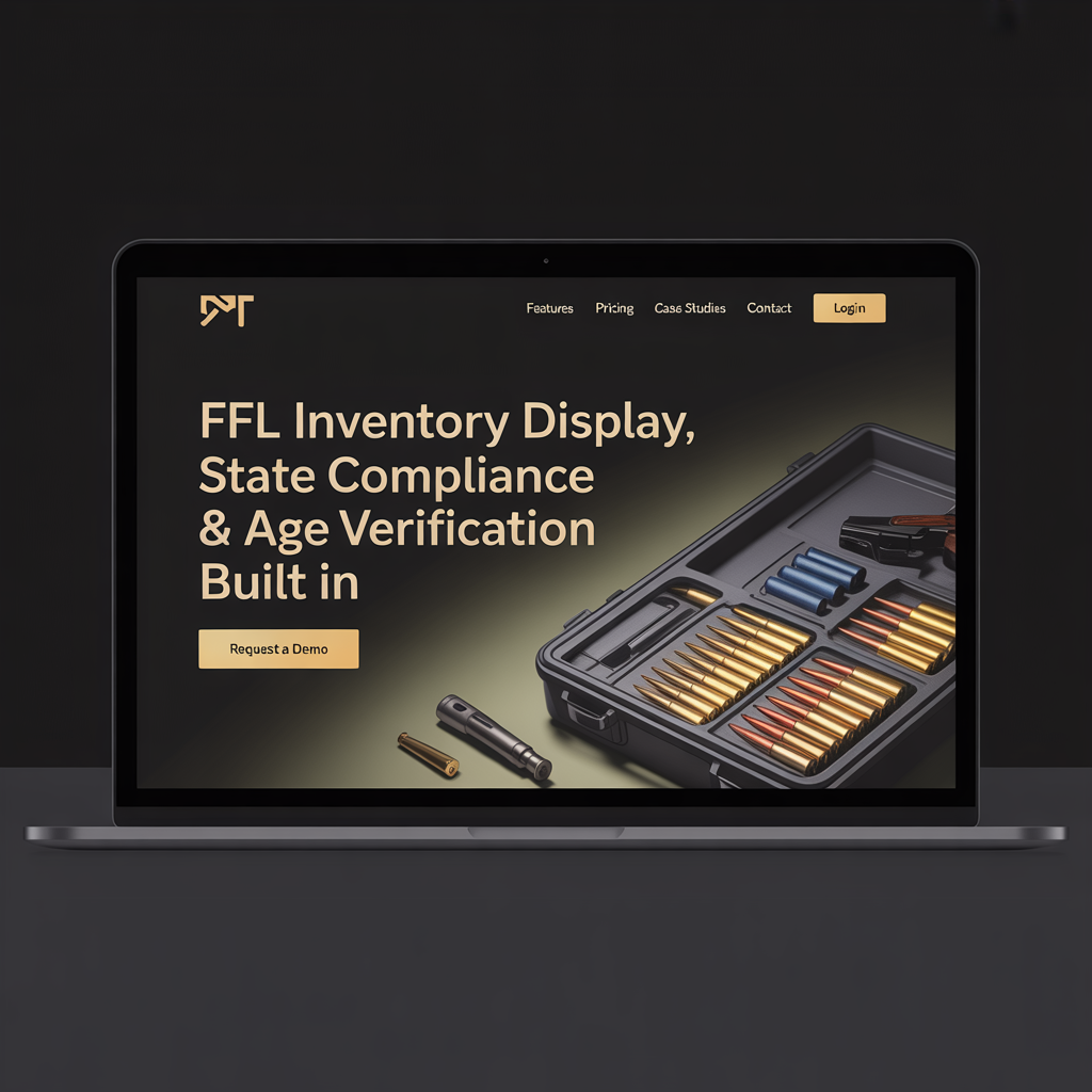 Gun Store Website Development website mockup