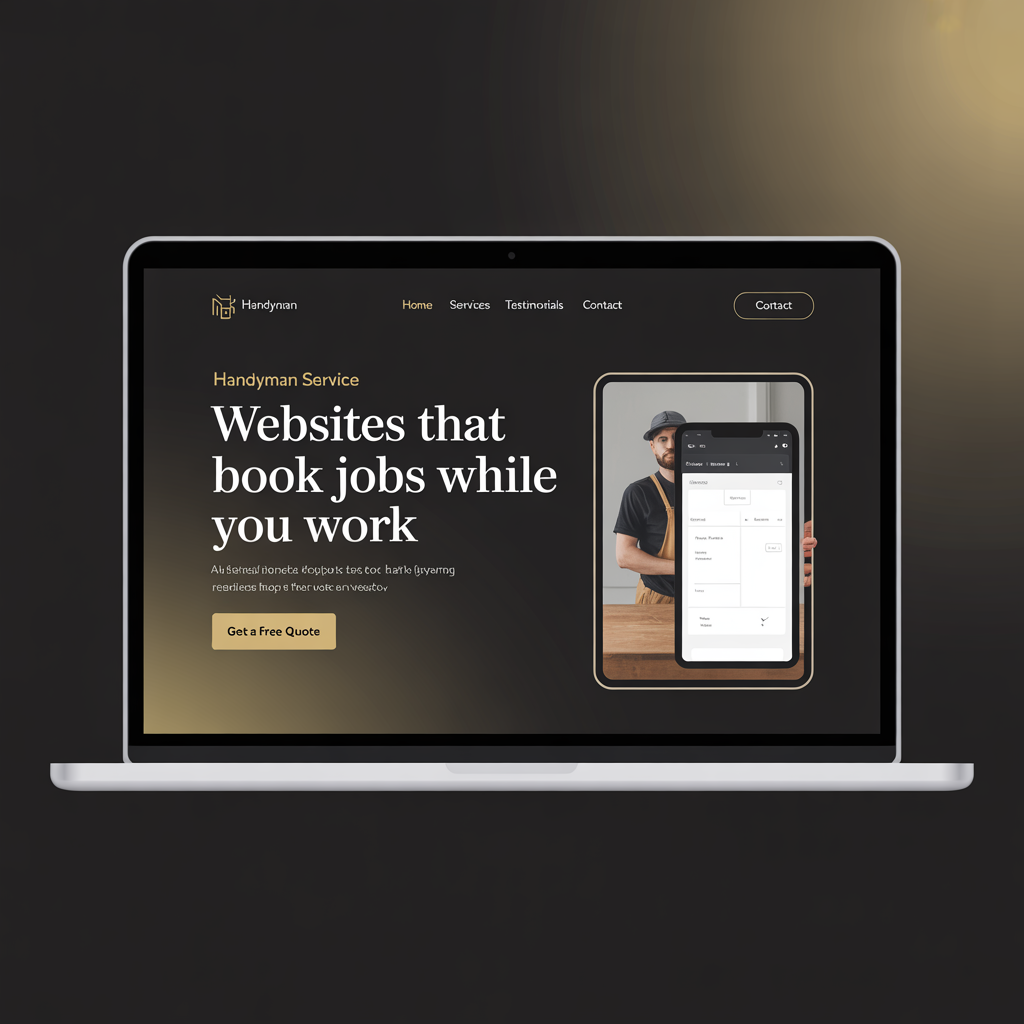 Handyman Service Website Development website mockup