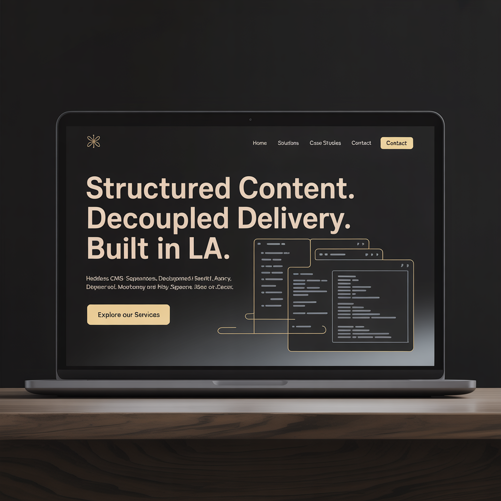 Headless CMS Development Agency in Los Angeles website mockup