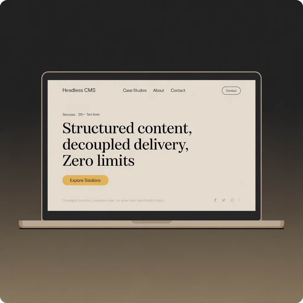Headless CMS Development Toronto website mockup