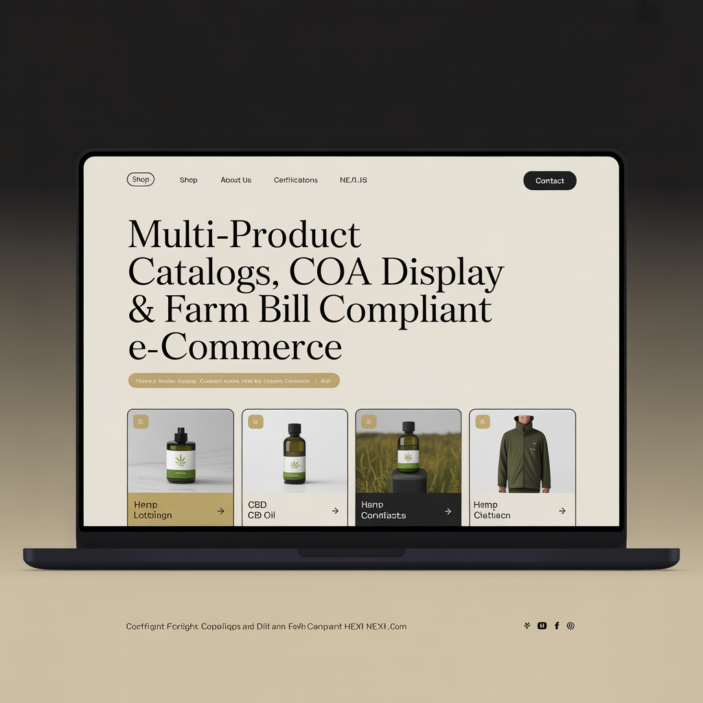 Hemp Company Website Development website mockup