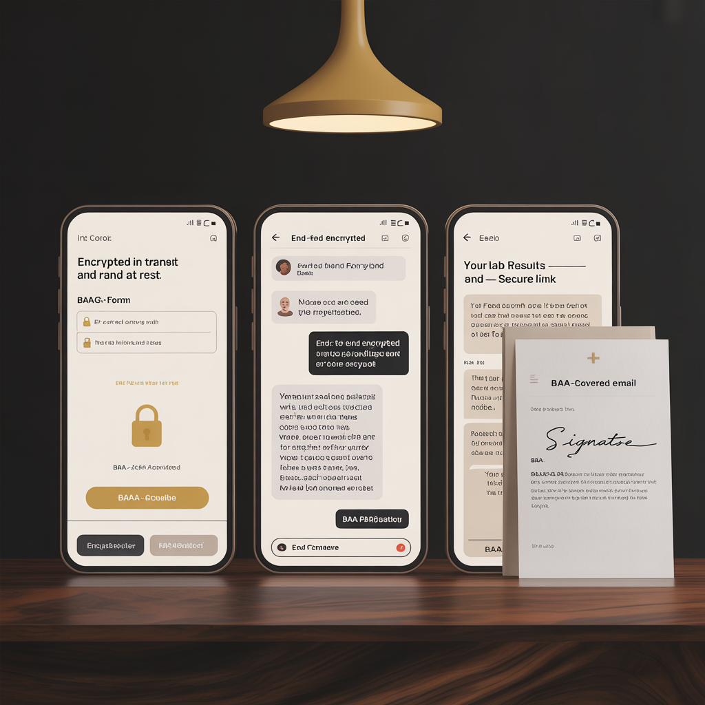 HIPAA compliant forms email and chat platform with end-to-end encryption