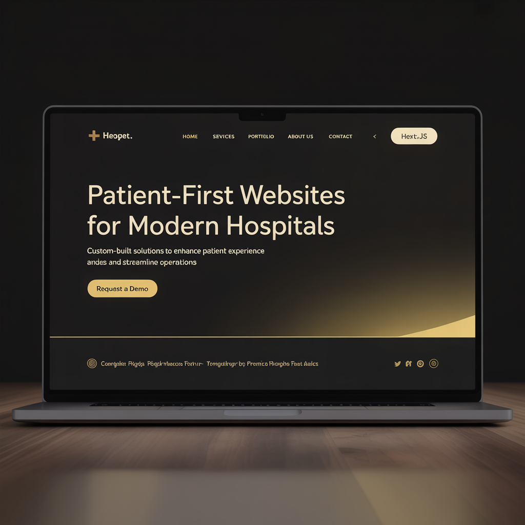 Hospital Website Development website mockup