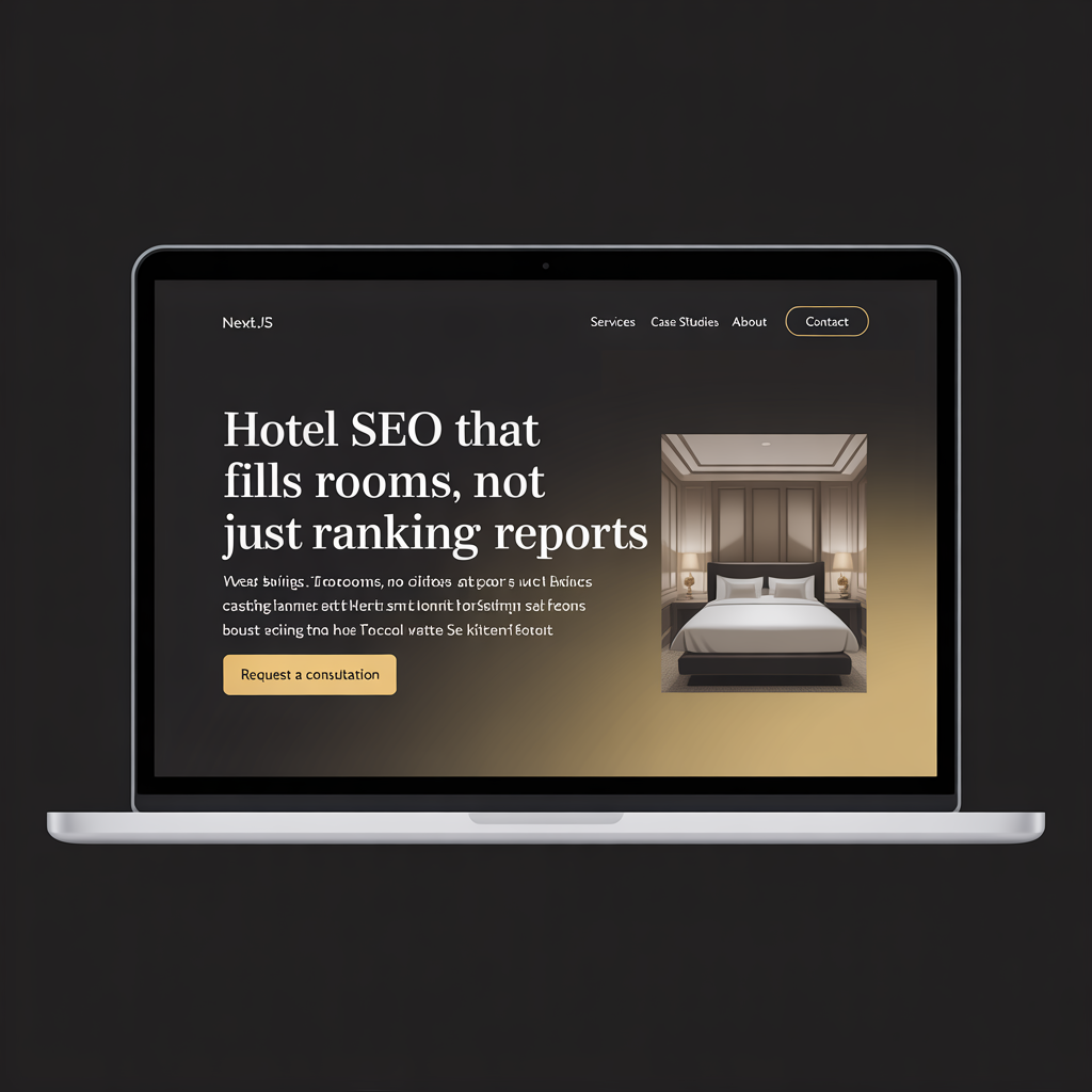 Hotel SEO Services website mockup