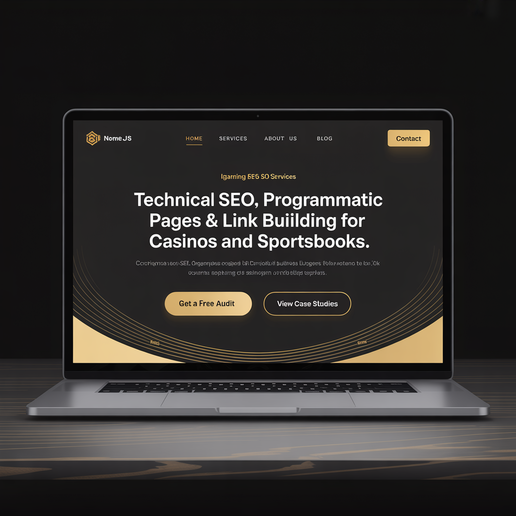 iGaming SEO Services website mockup