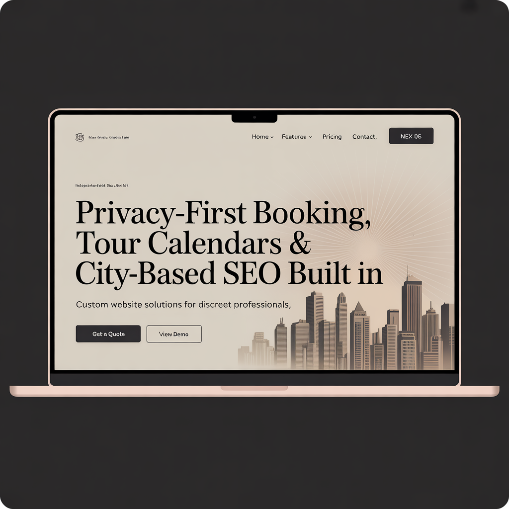 Independent Escort Website Development website mockup