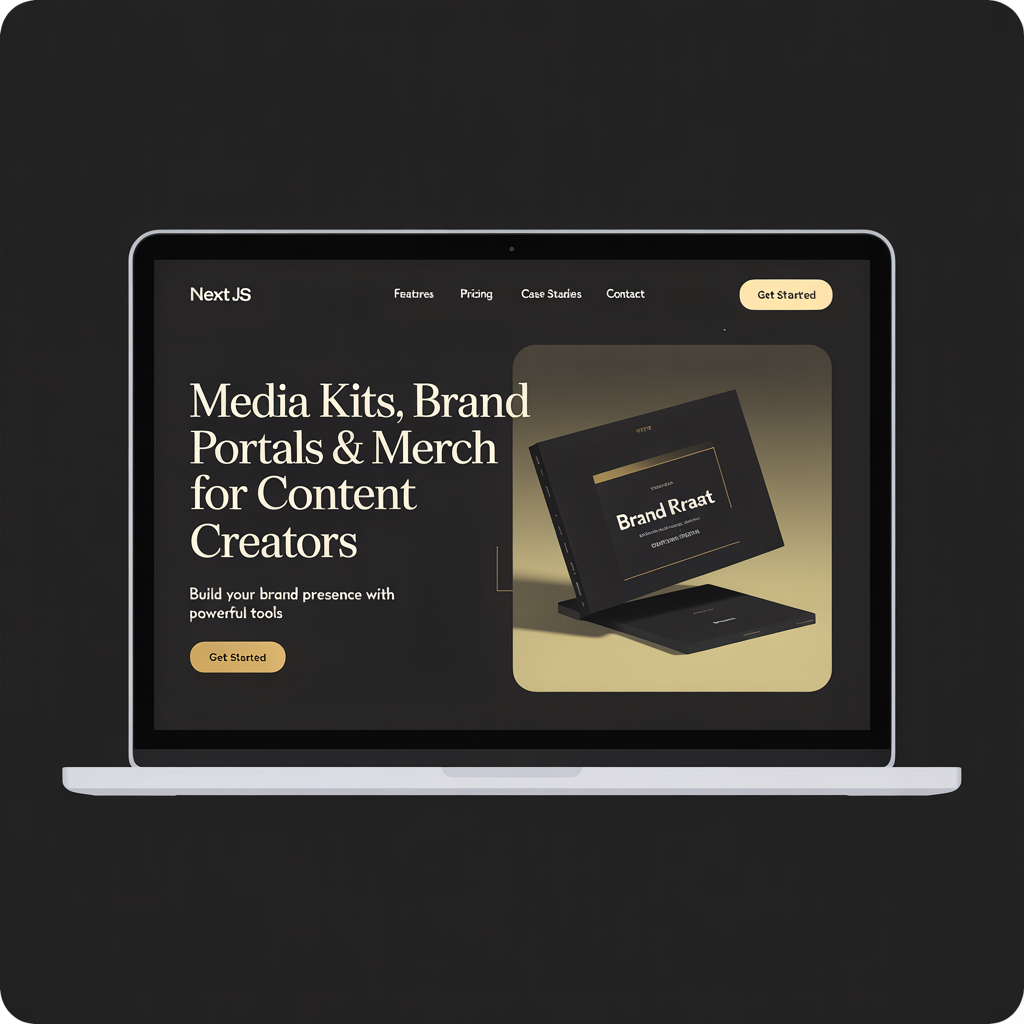 Influencer Website Development website mockup