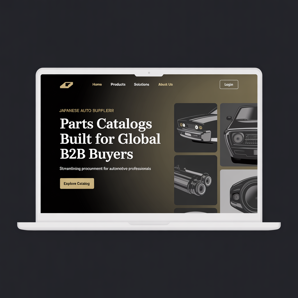 Japanese Auto Parts Supplier Websites website mockup