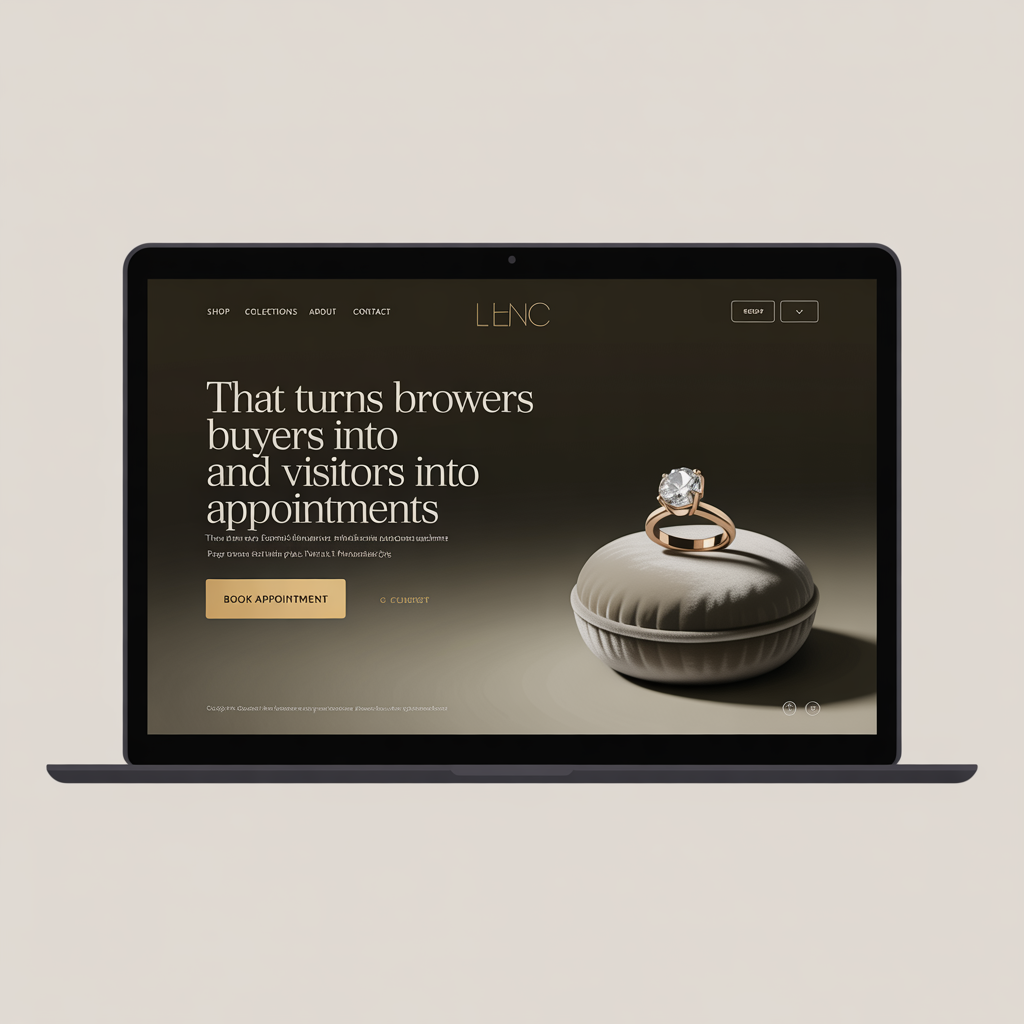 Jewelry Store Website Development website mockup
