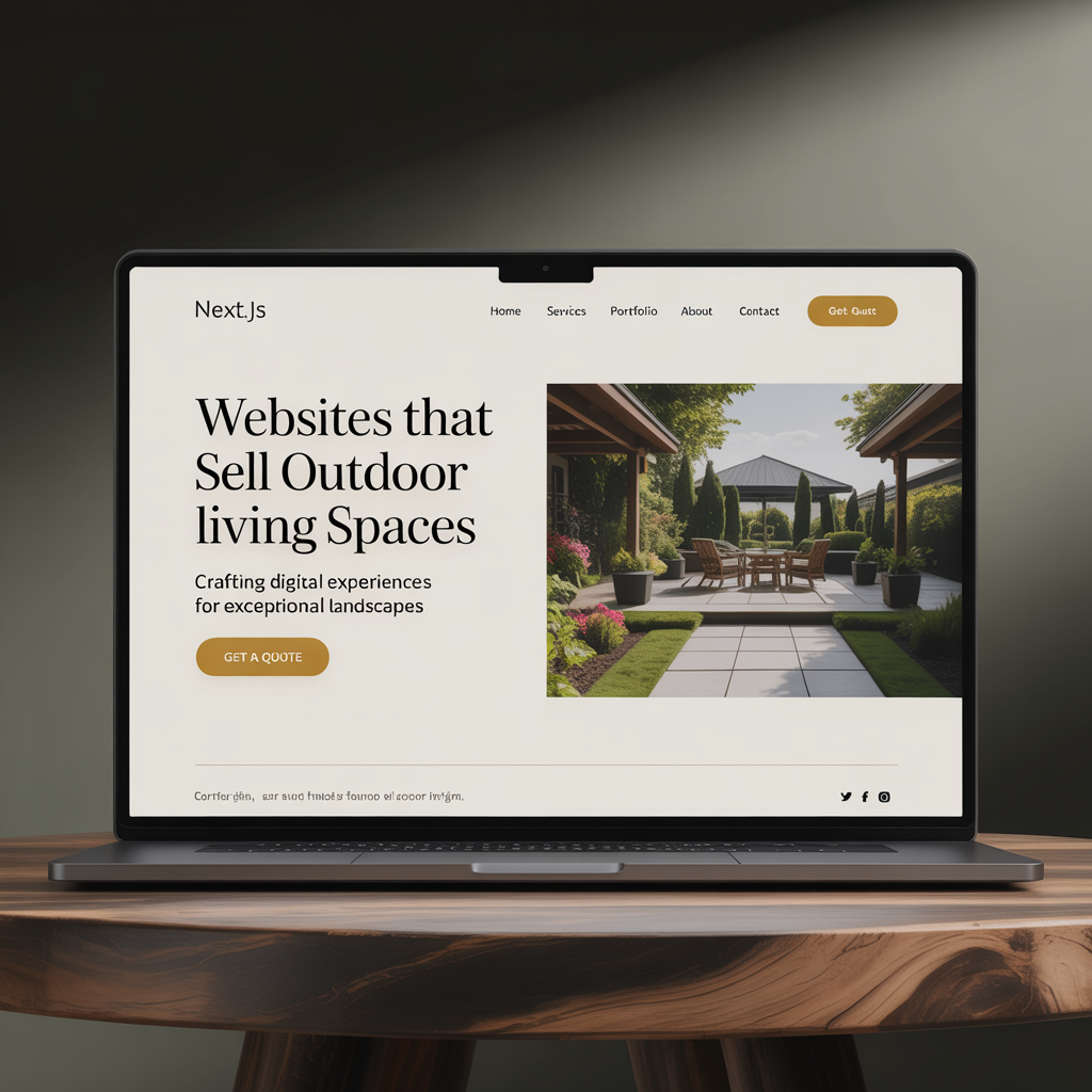 Landscaping Company Website Development website mockup