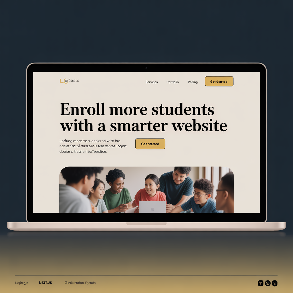 Language School Website Development website mockup