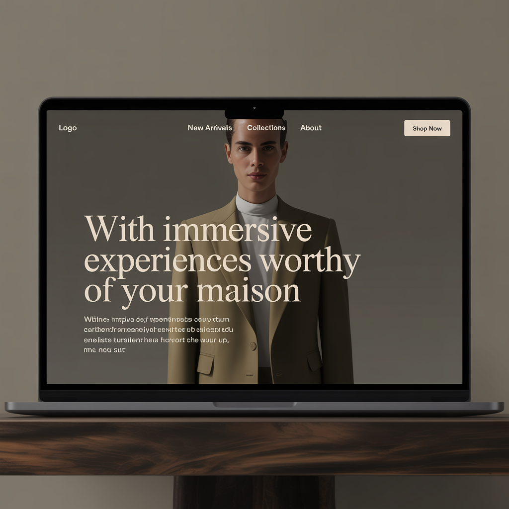Luxury Fashion Website Development website mockup