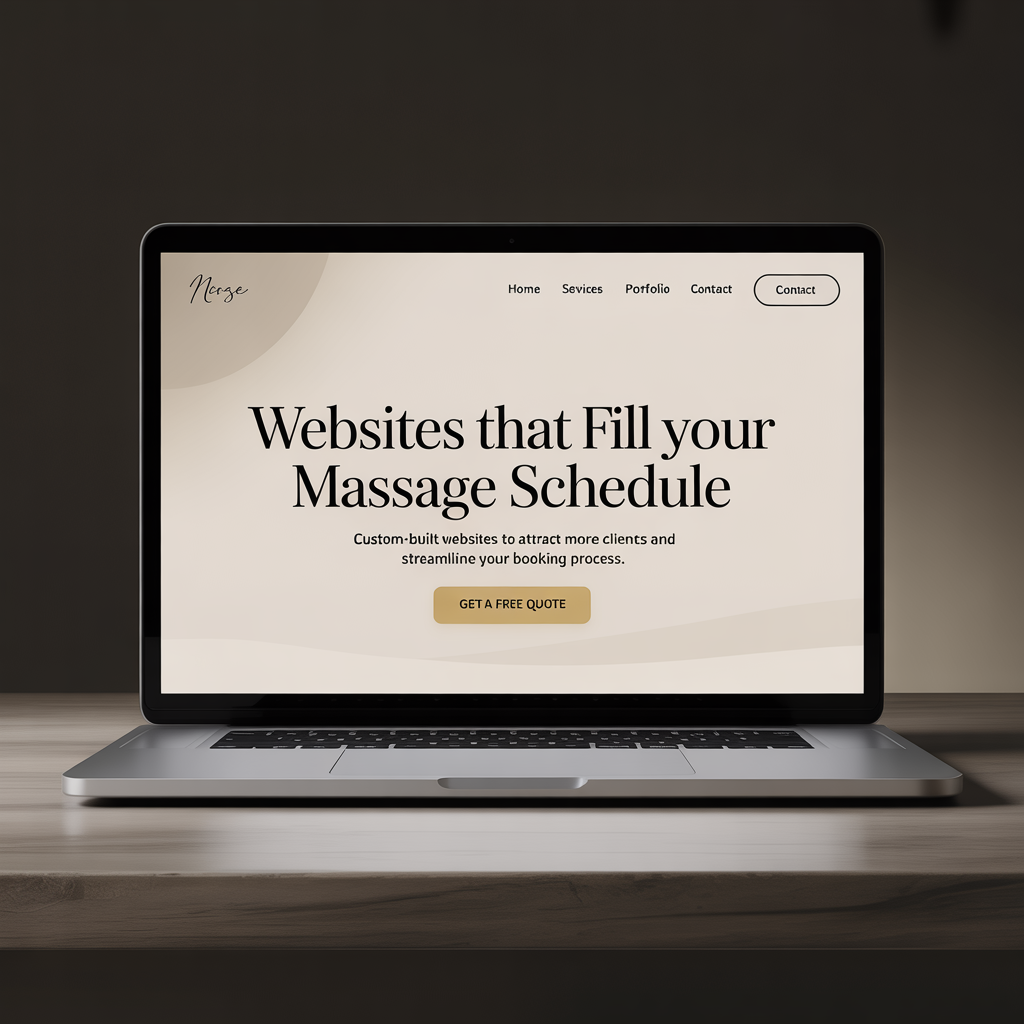 Massage Therapist Website Development website mockup