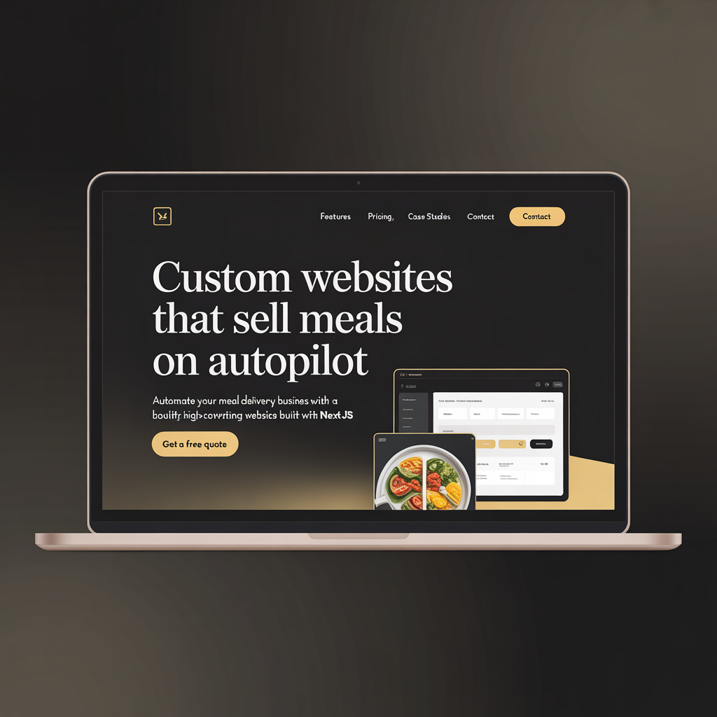 Meal Prep Delivery Website Development website mockup