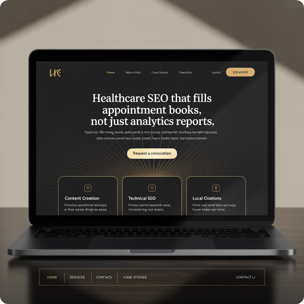 Healthcare SEO Services website mockup