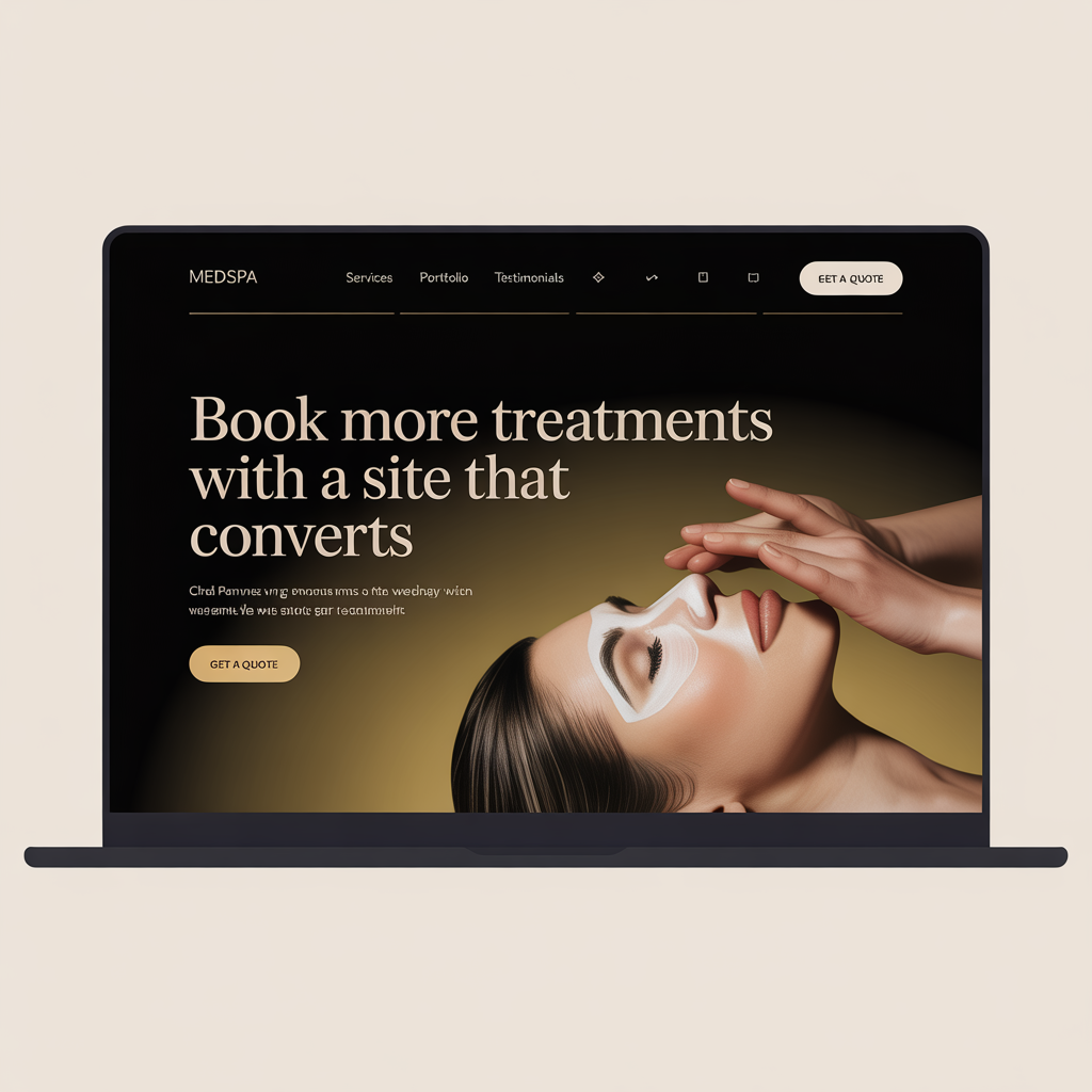 MedSpa Website Development website mockup