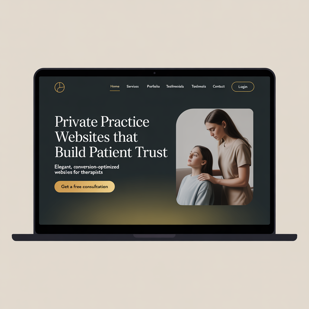Mental Health Therapist Website Development website mockup