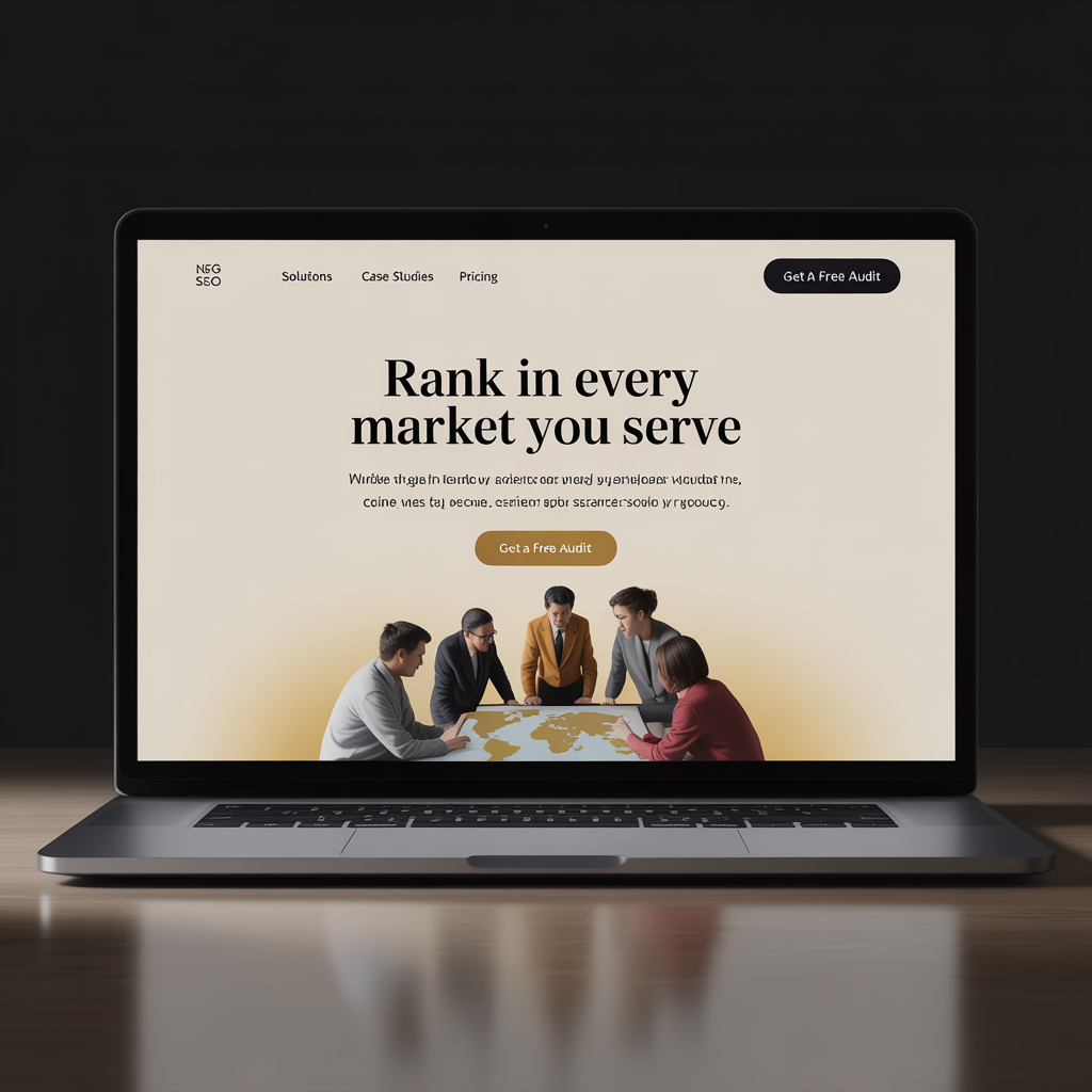 Multilingual SEO Services website mockup